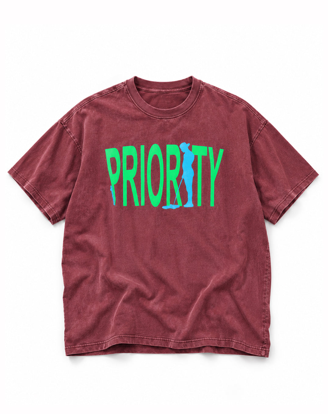 Priority Boy Tee - Maroon